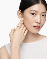 DY Eden Band Ring in 18K Rose Gold with Pavé Pink Sapphires, 1.85mm